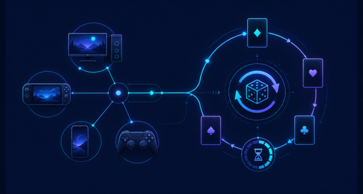 Joueurs reliés par un réseau communautaire, serveur et outils de modération avec un espace casino secondaire.